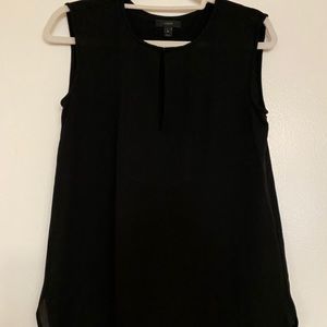 J. Crew Black Label Black Sleeveless Blouse Top